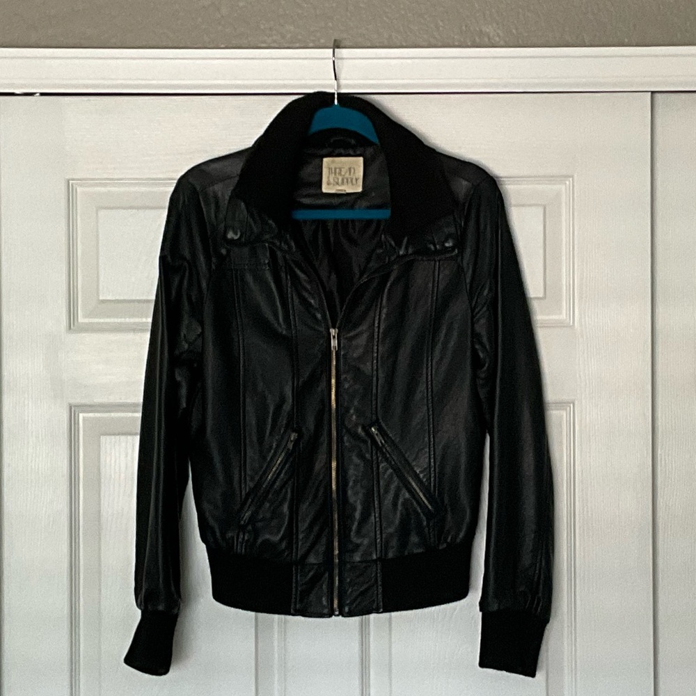 Faux Leather Black Jacket